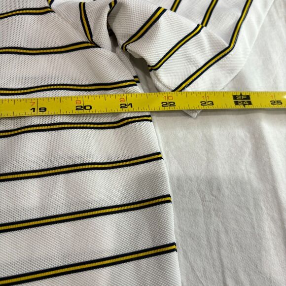 RLX Striped Polo Golf Shirt White Men's Size L Short Sleeve Performance - Picture 4 of 7